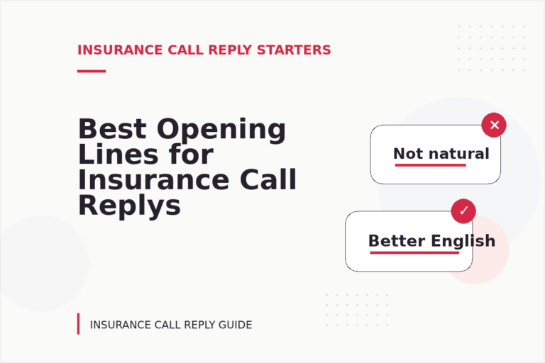 Best Opening Lines for Insurance Call Replys