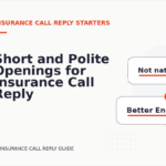 Short and Polite Openings for Insurance Call Reply English