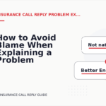 How to Avoid Blame When Explaining a Problem in Insurance Call Reply English